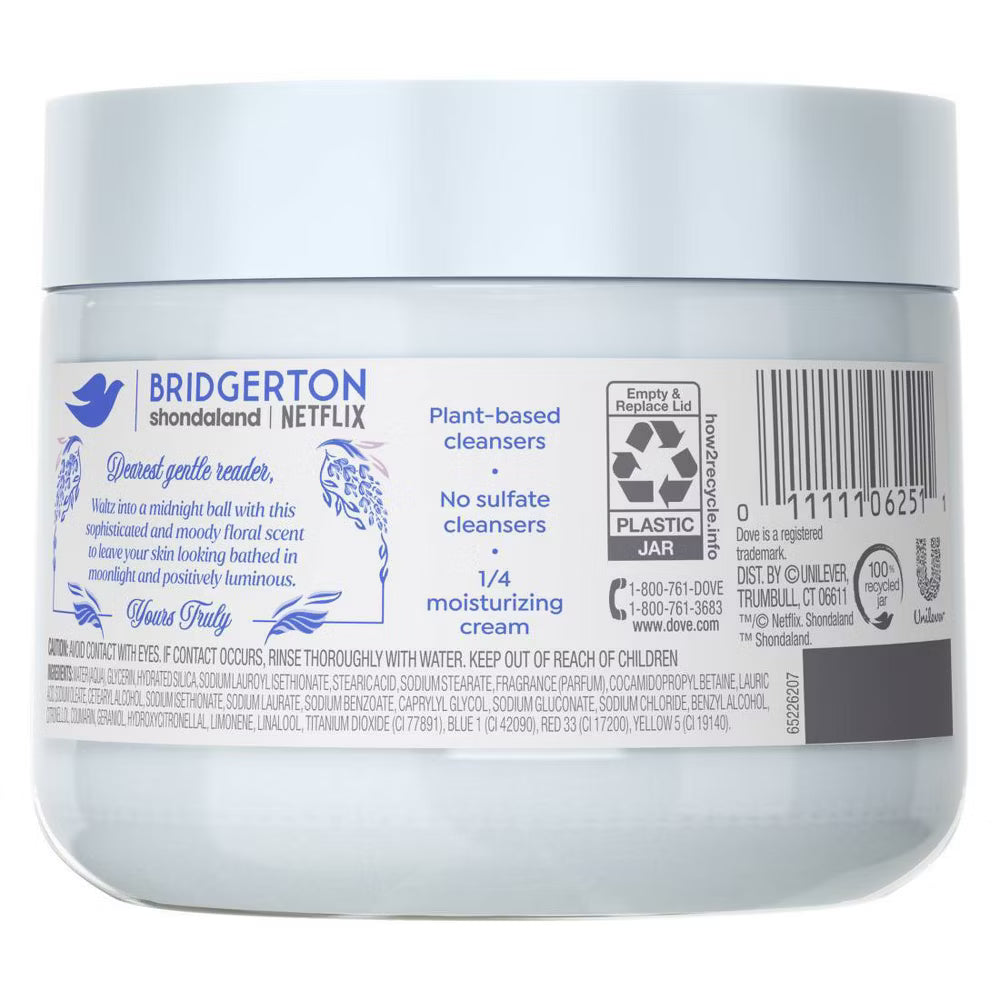 Dove Beauty Limited Edition Bridgerton Moonlit Masquerade 20oz Body Wash + 15oz Body Scrub + 2.6oz Antiperspirant & Deodorant Stick