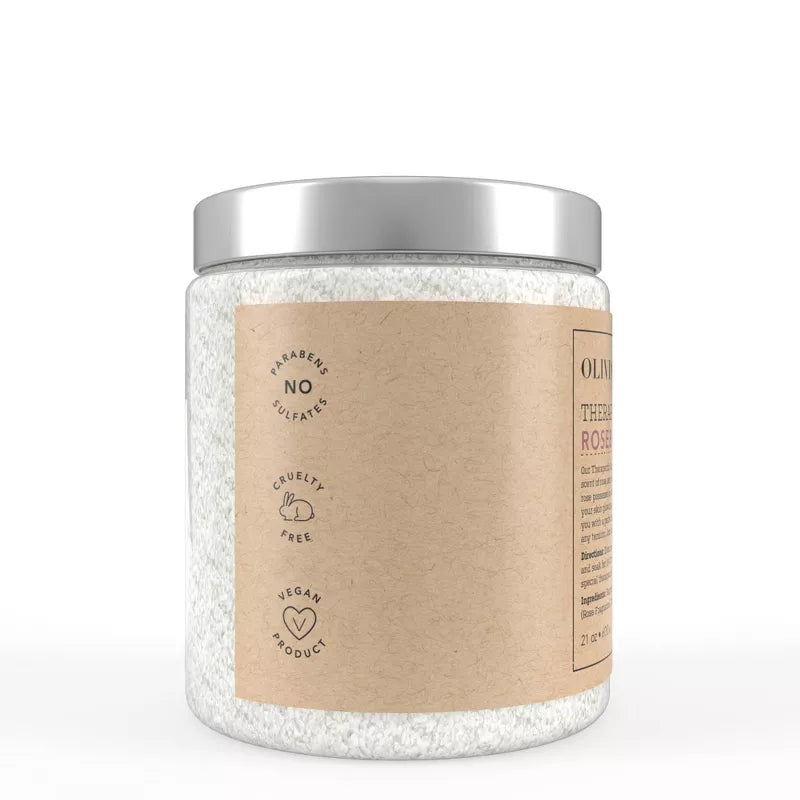 올리비아 케어 배스 솔트 로즈버드 21 oz – 장미 향 입욕 소금