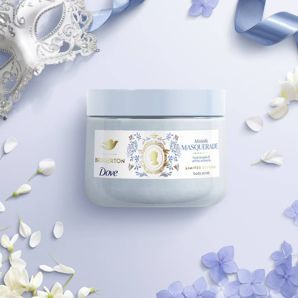 Dove Beauty Limited Edition Bridgerton Moonlit Masquerade 20oz Body Wash + 15oz Body Scrub + 2.6oz Antiperspirant & Deodorant Stick