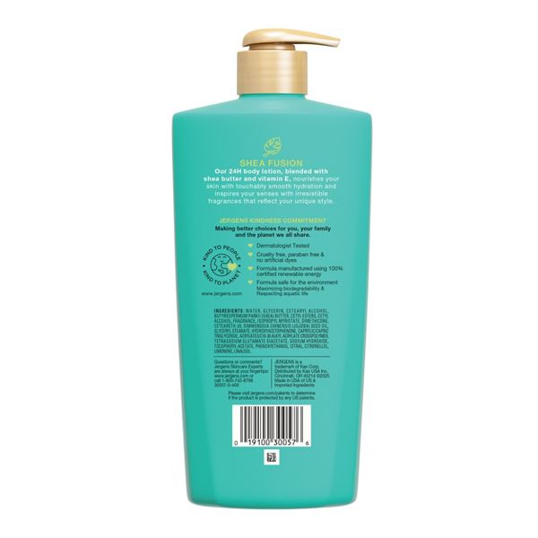 저겐스 시어 퓨전 트로피컬 이스케이프 바디로션 14 fl. oz. – 비타민 E 함유 보습 로션