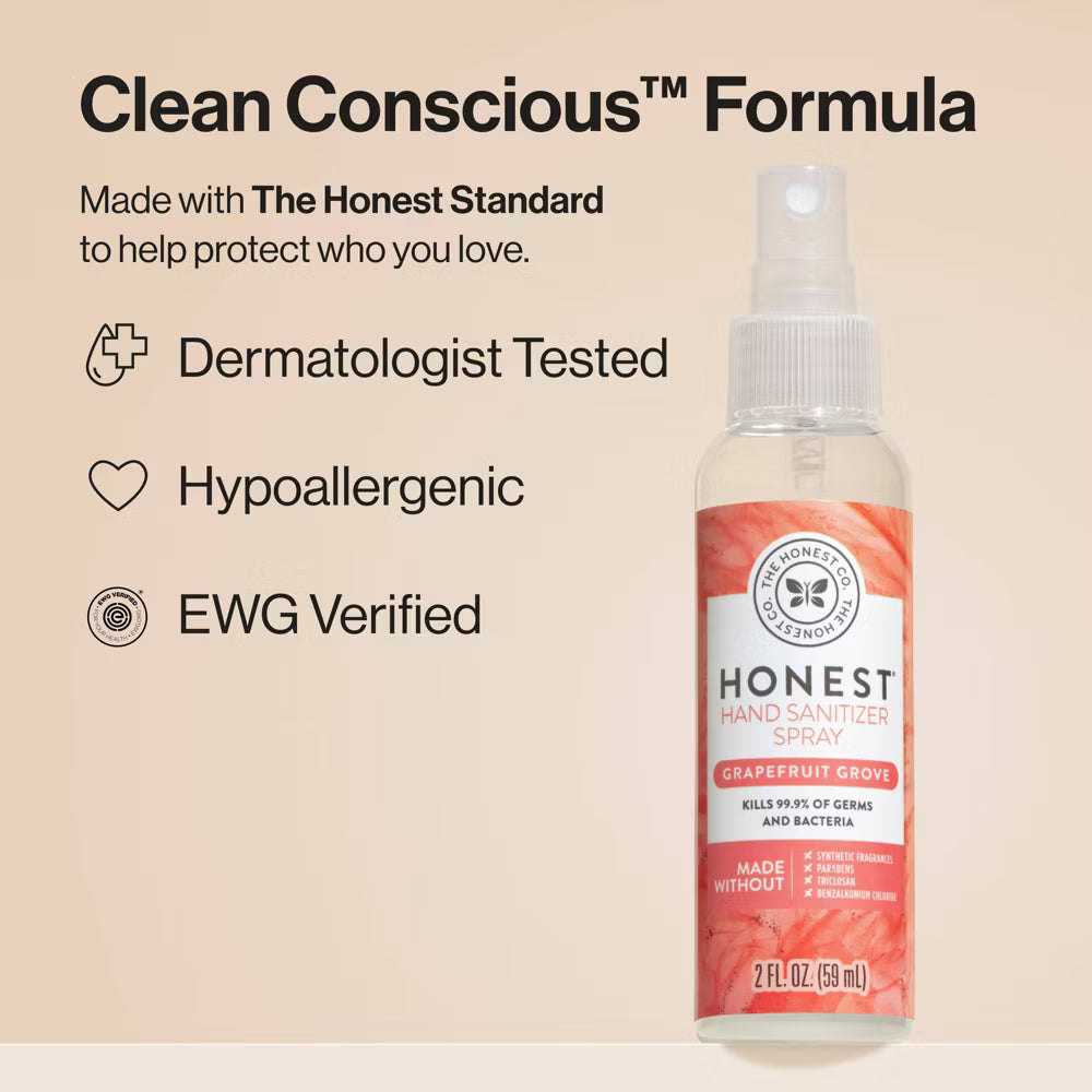 The Honest Company Hand Sanitizer Spray - Grapefruit Grove - 2 fl oz