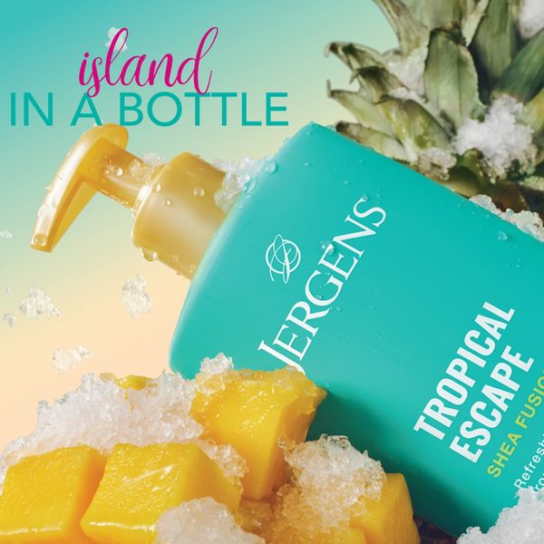 저겐스 시어 퓨전 트로피컬 이스케이프 바디로션 14 fl. oz. – 비타민 E 함유 보습 로션