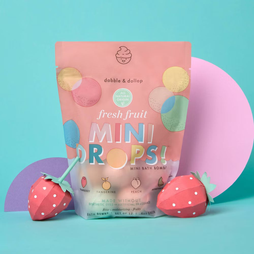 대블 앤 돌롭 미니 배스밤 프레시 프루트 12 ct 0.8 oz – 과일 향 미니 입욕제