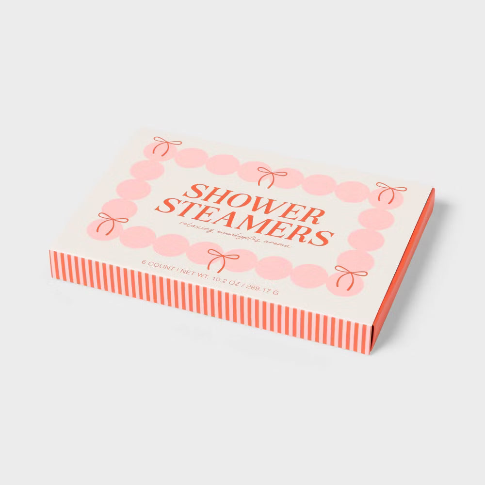 6ct Valentine's Day Eucalyptus Pink Bow Shower Steamer - Spritz™
