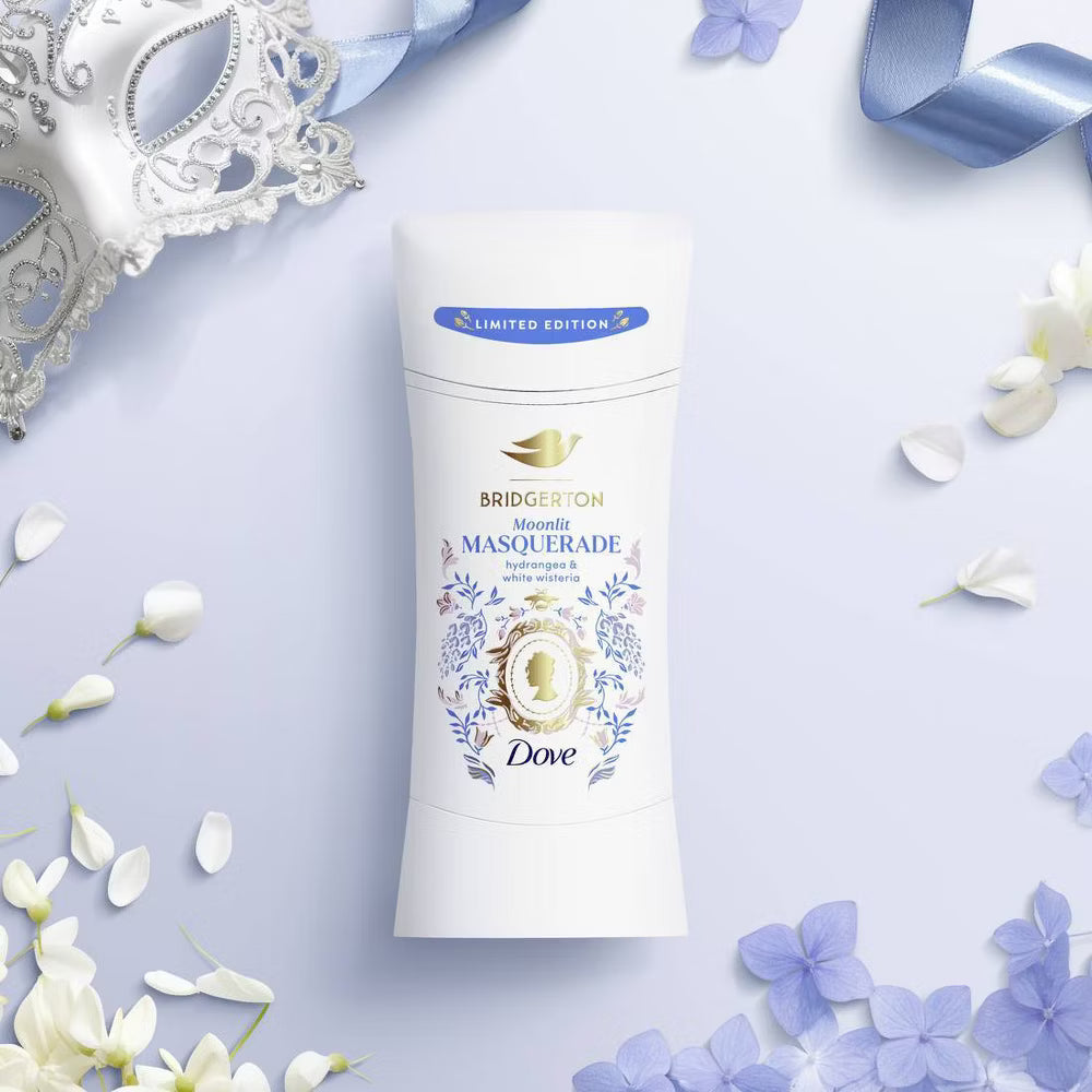 Dove Beauty Limited Edition Bridgerton Moonlit Masquerade 20oz Body Wash + 15oz Body Scrub + 2.6oz Antiperspirant & Deodorant Stick