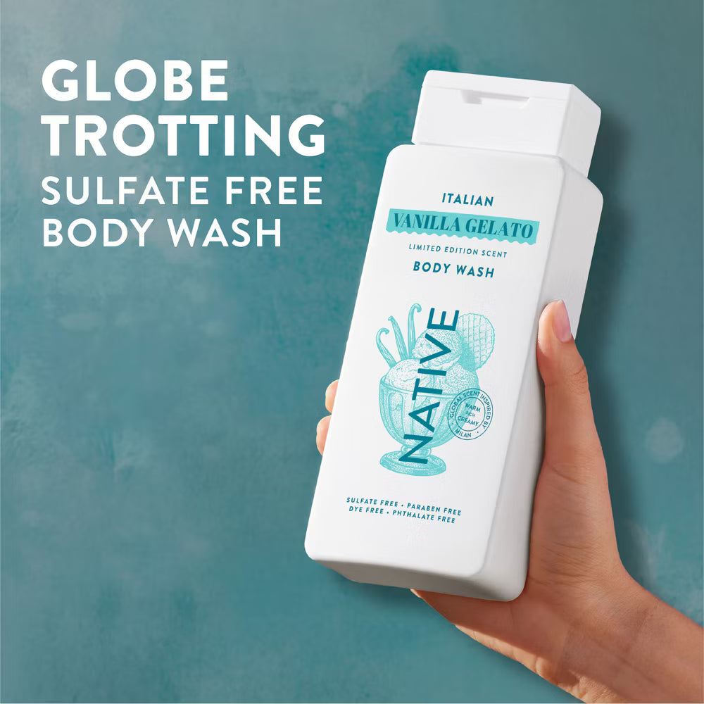 Native Passport Limited Edition Global Flavors Sulfate-Free Body Wash - Italian Vanilla Gelato - 18 fl oz