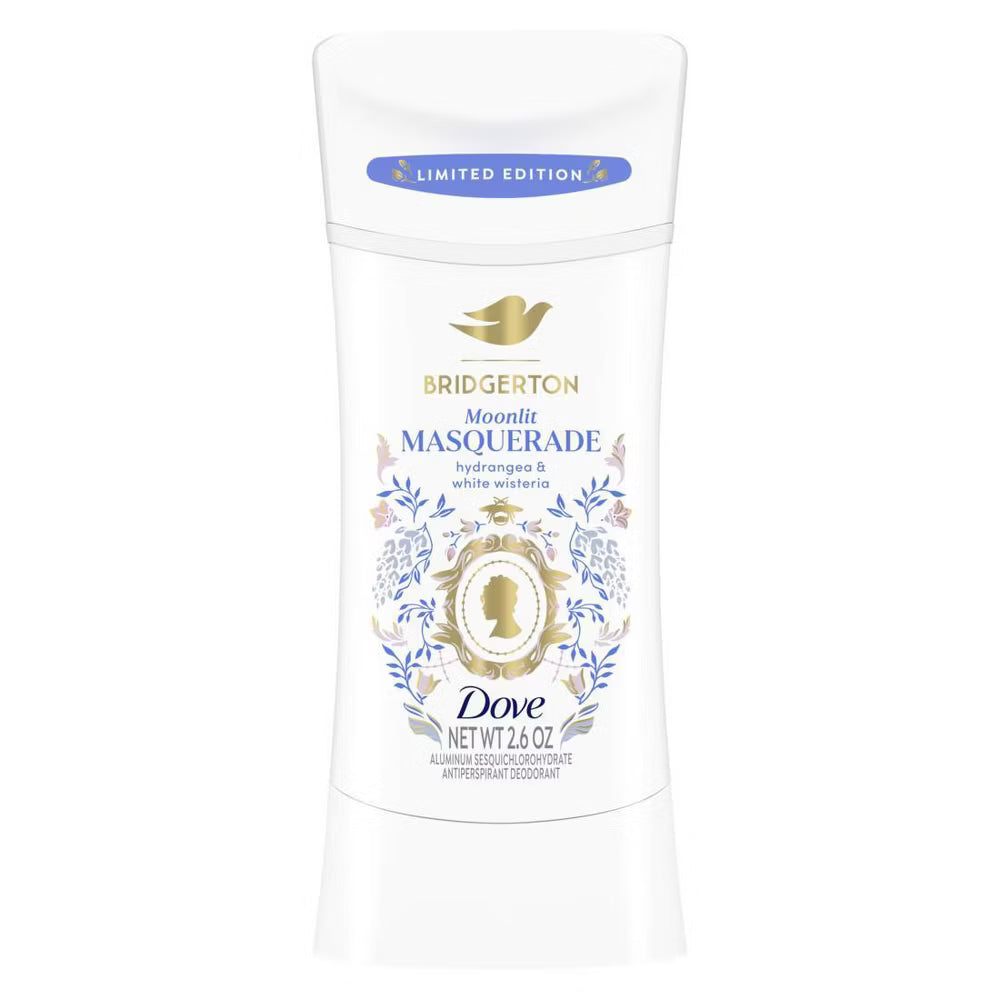 Dove Beauty Limited Edition Bridgerton Moonlit Masquerade 20oz Body Wash + 15oz Body Scrub + 2.6oz Antiperspirant & Deodorant Stick