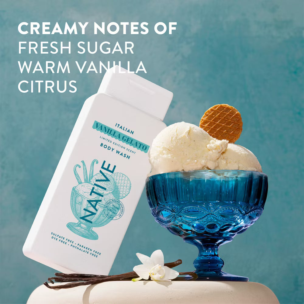 Native Passport Limited Edition Global Flavors Sulfate-Free Body Wash - Italian Vanilla Gelato - 18 fl oz