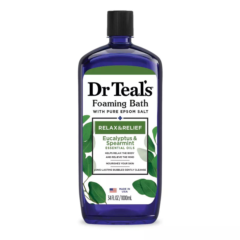 닥터틸 릴랙스 & 릴리프 유칼립투스 스피어민트 포밍 배스 34 fl. oz. – 허브 향 거품 입욕제