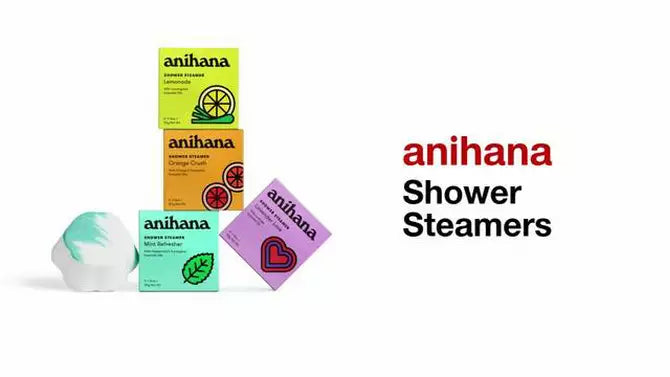 아니하나 아로마테라피 민트 리프레셔 샤워 스티머 1.76 oz – 페퍼민트·유칼립투스 오일 함유 스티머