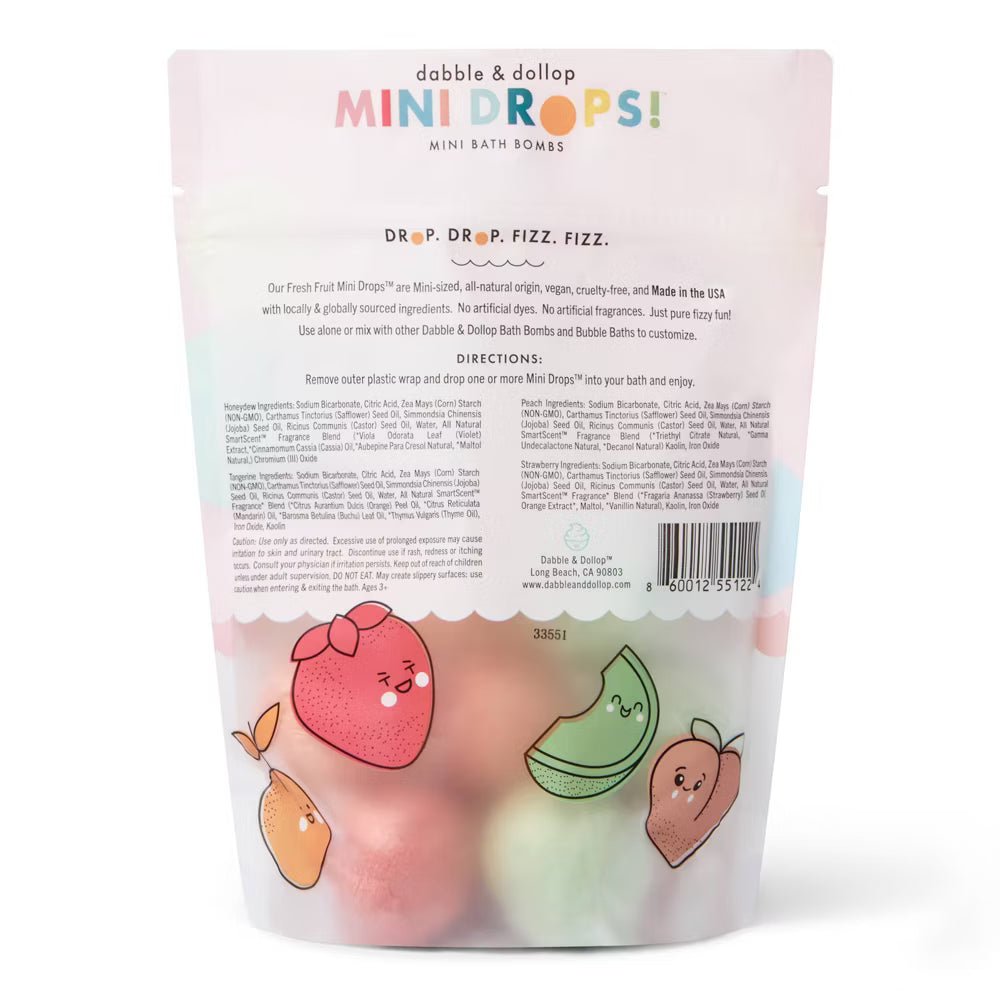 대블 앤 돌롭 미니 배스밤 프레시 프루트 12 ct 0.8 oz – 과일 향 미니 입욕제