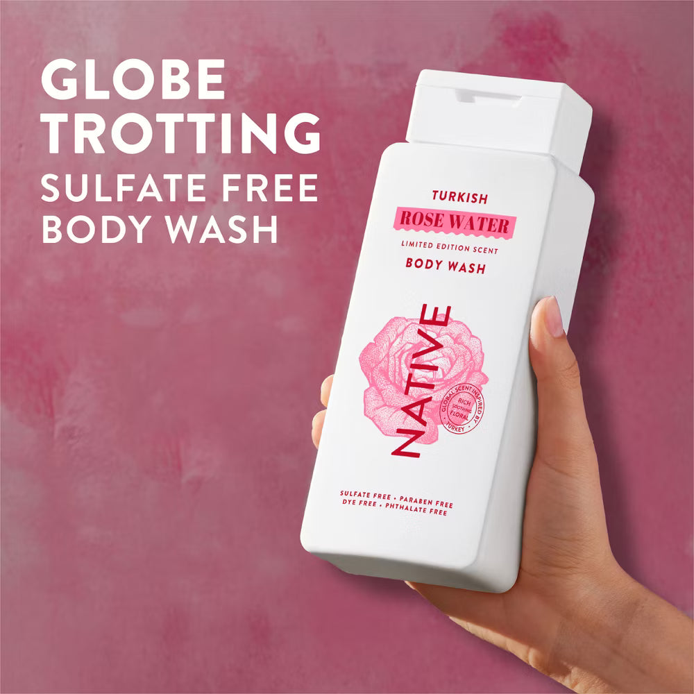 Native Passport Limited Edition Global Flavors Sulfate-Free Body Wash - Turkish Rose Water - 18 fl oz