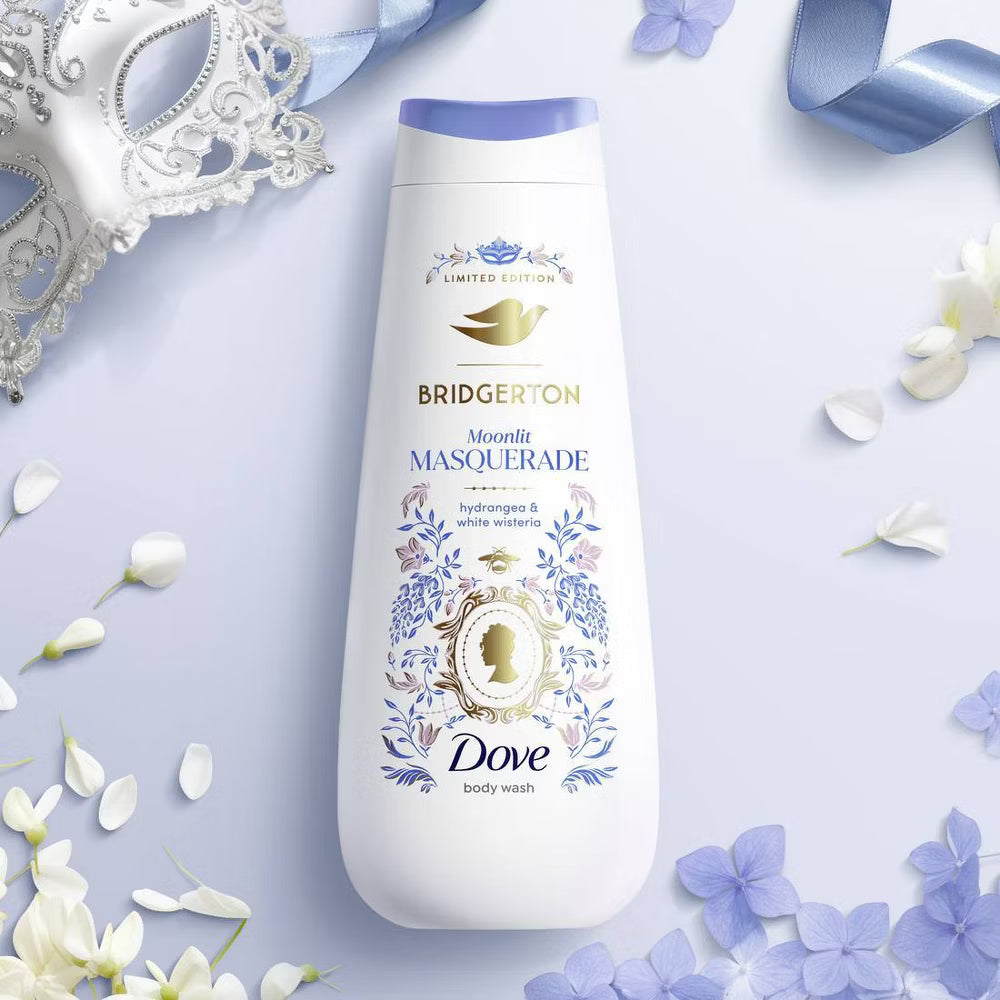 Dove Beauty Limited Edition Bridgerton Moonlit Masquerade 20oz Body Wash + 15oz Body Scrub + 2.6oz Antiperspirant & Deodorant Stick
