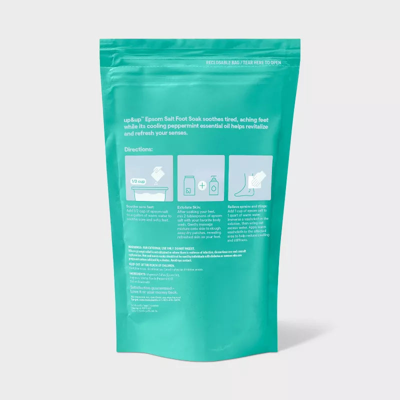 업앤업 엡솜 솔트 페퍼민트 2 lb – 페퍼민트 향 입욕 소금