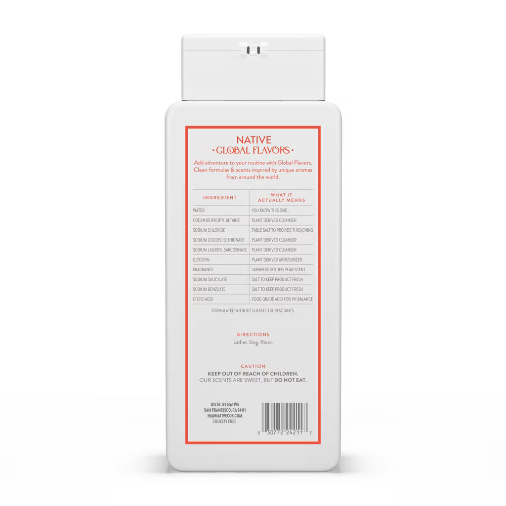 Native Passport Limited Edition Global Flavors Sulfate-Free Body Wash - Japanese Golden Pear - 18 fl oz