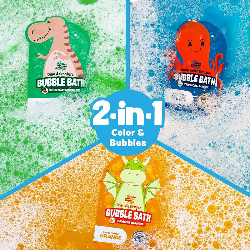 텁 웍스 매지컬 키즈 버블 배스 12 pk – 컬러 버블 입욕제 세트