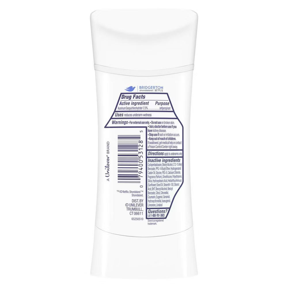 Dove Beauty Limited Edition Bridgerton Moonlit Masquerade 20oz Body Wash + 15oz Body Scrub + 2.6oz Antiperspirant & Deodorant Stick