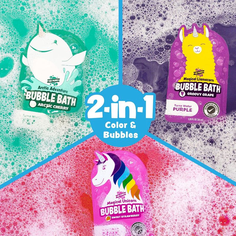 텁 웍스 매지컬 키즈 버블 배스 12 pk – 컬러 버블 입욕제 세트