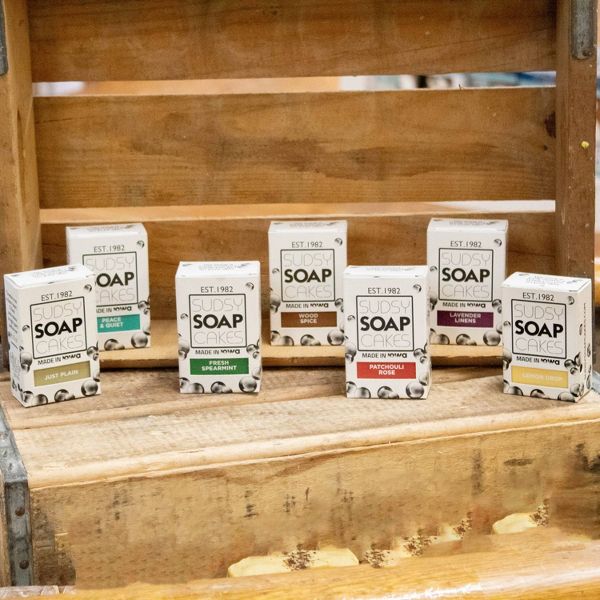 Sudsy Soapcakes Natural Soap Bars - Variety Pack of 7 Scented 4-ounce bars, Boxed