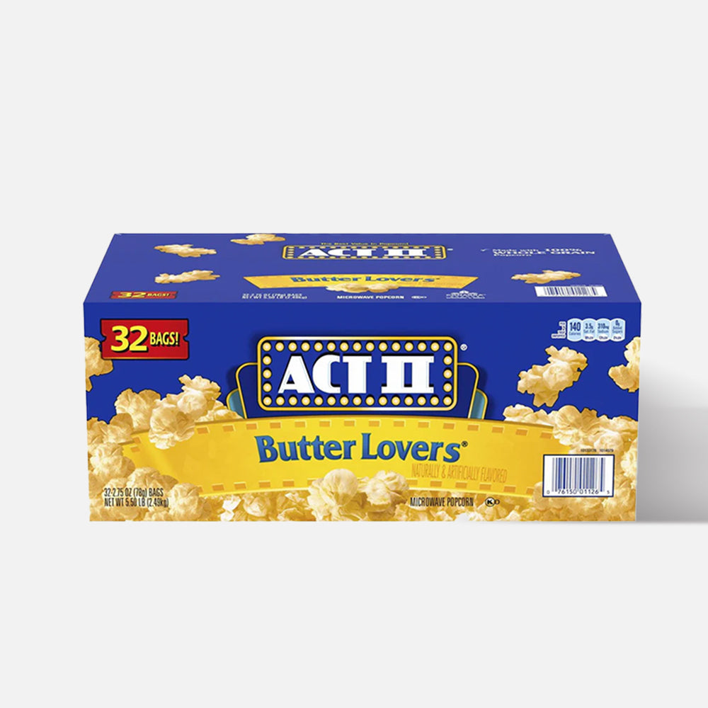 ACT II 버터 러버스 전자렌지 팝콘 – 2.75oz x 32팩