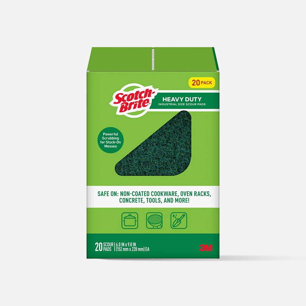 스카치브라이트 헤비듀티 산업용 수세미 – 강력 찌든때 제거, 20개입