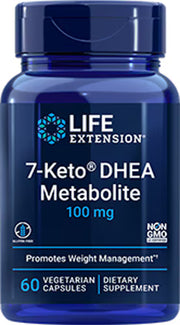 라이프 익스텐션 7-케토 DHEA 메타볼라이트 100mg – 60 베지 캡슐 – 호르몬 전환 없이 대사율과 체지방 관리에 초점
