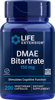라이프 익스텐션 DMAE 비타르트레이트 150mg – 200 베지 캡슐 – 집중력·정신적 명료도 보조