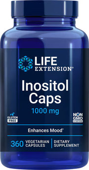 라이프 익스텐션 이노시톨 1000mg – 360 베지 캡슐 – 인슐린 신호 전달과 기분·신경 안정에 관여하는 고용량 이노시톨