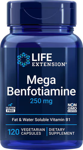 라이프 익스텐션 메가 벤포티아민 250mg – 120 베지 캡슐 – 고함량 지용성 비타민 B1로 신경·혈당 관련 대사 보조
