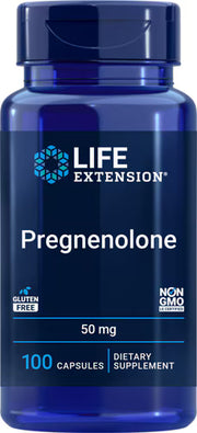 라이프 익스텐션 프레그네놀론 50mg – 100캡슐 – 호르몬 전구체로서 스트레스 반응·기억력·전반적 호르몬 균형에 관여