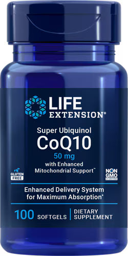 라이프 익스텐션 슈퍼 유비퀴놀 CoQ10 + 미토콘드리아 서포트 – 50mg – 100 소프트젤 – 활성형 CoQ10을 일상 용량으로 공급해 세포 에너지 대사와 심혈관 기능 유지 보조