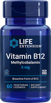 라이프 익스텐션 비타민 B12 메틸코발아민 5mg – 60 베지 로젠지 – 고함량 활성형 B12로 신경 기능·에너지 대사 보조