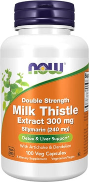 나우 더블 스트렝스 밀크씨슬 300mg – 100 베지 캡슐 – 간 해독 효소 활성 보조