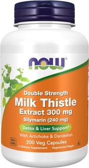 나우 더블 스트렝스 밀크씨슬 300mg – 200 베지 캡슐 – 장기 섭취용 고함량 간 건강 포뮬러