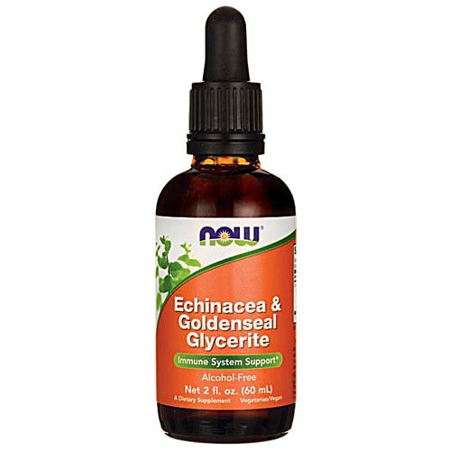 나우 에키네시아 & 골든실 글리세라이트 (무알코올) – 2 fl oz – 알코올 없이 섭취 가능한 면역 허브 액상 포뮬러