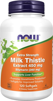 나우 엑스트라 스트렝스 실리마린 밀크씨슬 추출물 450mg – 120 소프트젤 – 고흡수 실리마린으로 간 보호 강화