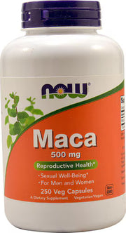 나우 마카 500mg – 250 베지 캡슐 – 활력·성 건강·에너지 보조