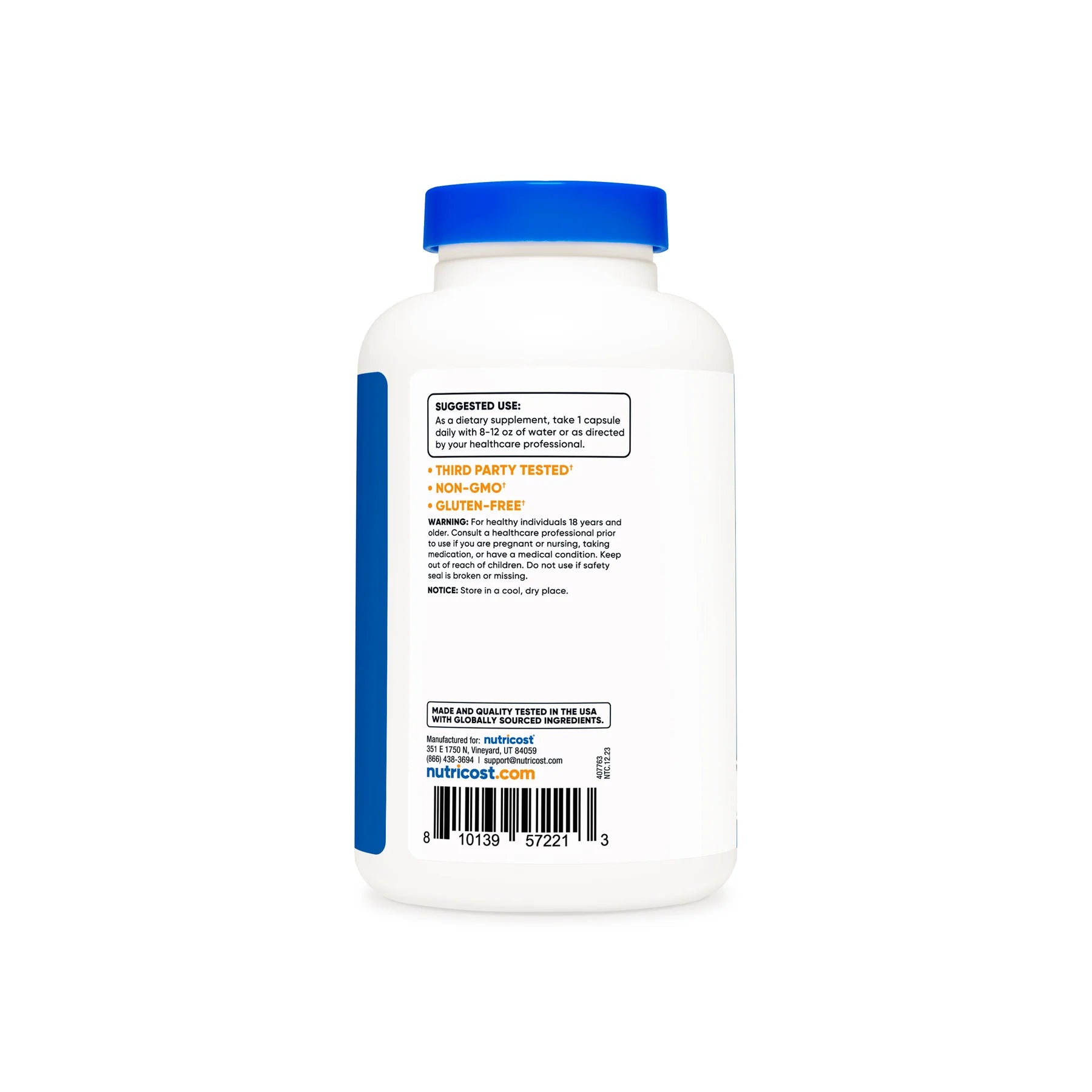 뉴트리코스트 L-오르니틴 180 캡슐- 운동 후 피로 관리를 돕고 암모니아 대사에 관여하는 아미노산