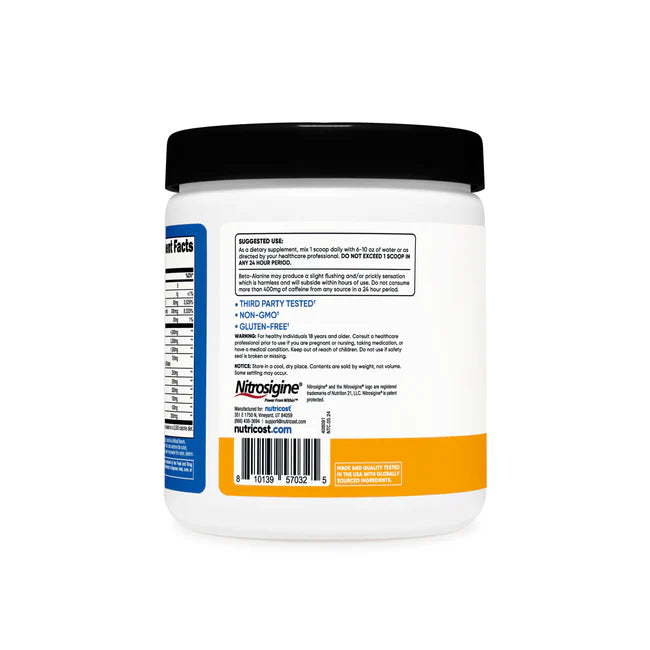 뉴트리코스트 프리워크아웃 컴플렉스 - 운동 전 퍼포먼스 향상과 집중·펌핑을 지원하는 프리워크아웃 컴플렉스