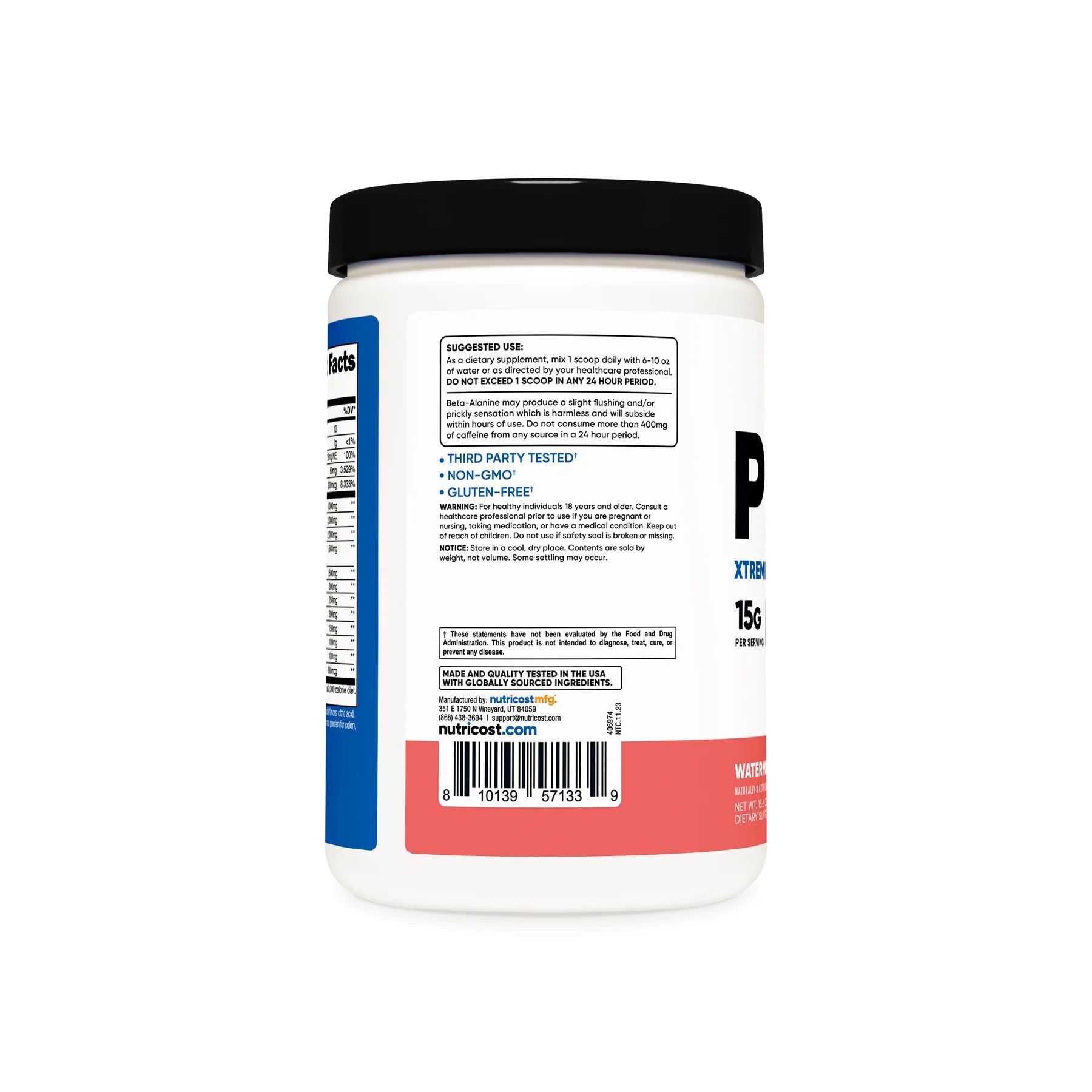 뉴트리코스트 프리엑스 프리워크아웃 파우더 – 에너지·펌핑 지원