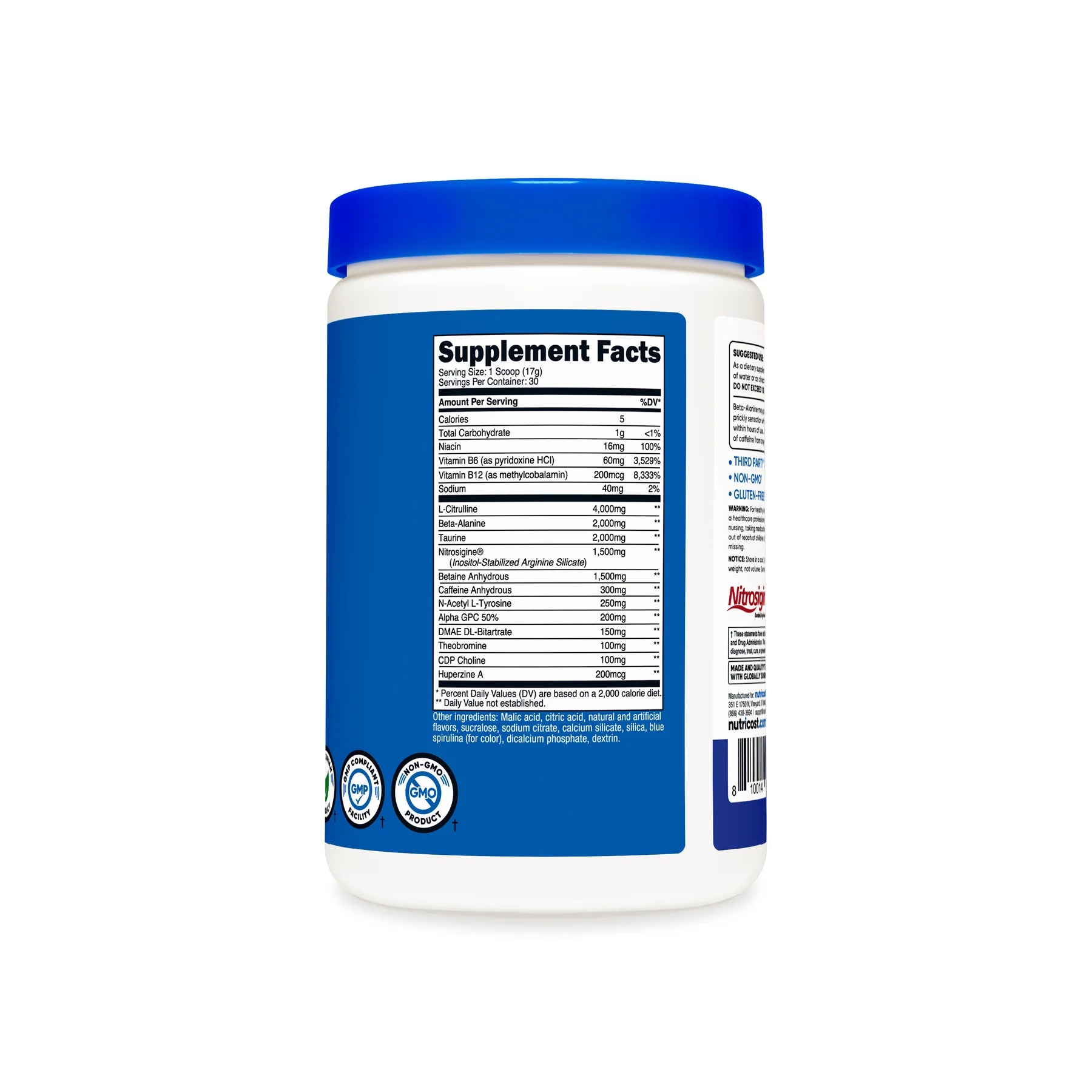 뉴트리코스트 프리엑스 프리워크아웃 파우더 – 에너지·펌핑 지원