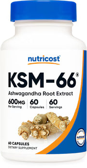 뉴트리코스트 KSM-66 아슈와간다 루트 추출물 600mg – 60캡슐 – 스트레스가 잦거나 피로·긴장감이 누적된 경우 선택되며, KSM-66 아슈와간다 추출물로 스트레스 완화·활력 보충