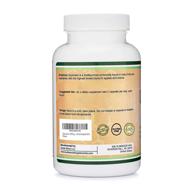 더블우드 퀘르세틴 + 브로멜라인 1200mg, 120캡슐 – 면역 강화·호흡기 건강·항염 지원 복합 포뮬러