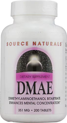 소스 내추럴스 DMAE 351mg – 200정 – 브레인 포그 완화와 정신적 명료도 개선