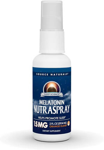 소스 내추럴스 멜라토닌 뉴트라스프레이™ 내추럴 오렌지 1.5mg – 2 fl oz – 입 안 스프레이로 빠르게 흡수되는 멜라토닌으로 수면 리듬 관리를 고려한 오렌지 맛 제품