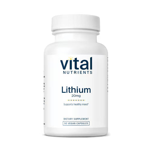 바이탈 뉴트리언스 리튬 오로테이트 20mg – 90 베지 캡슐 – 기분 안정·신경 보호에 사용되는 미량 리튬 포뮬러