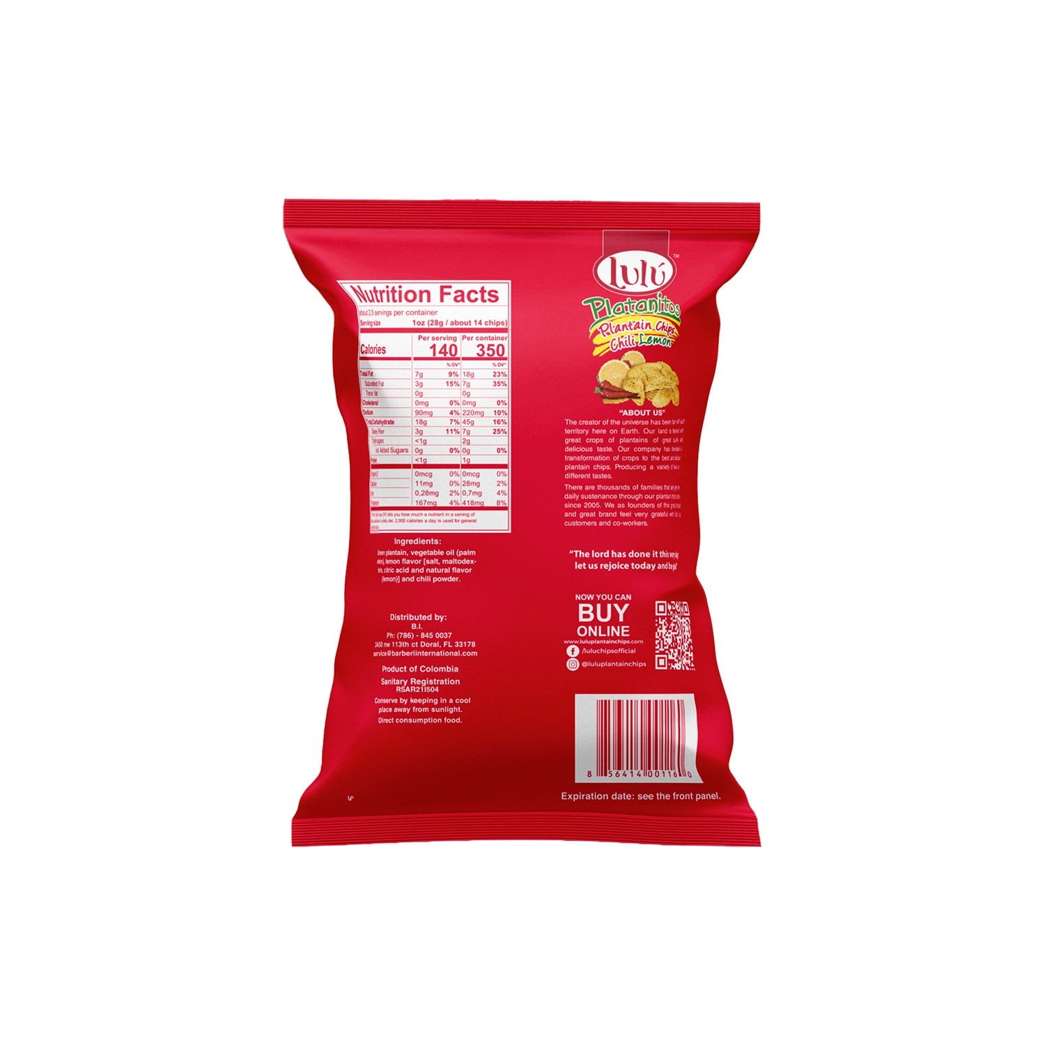 룰루 플랜틴 칩스 버라이어티 팩 – 바삭한 바나나칩, 2.5oz x 30팩
