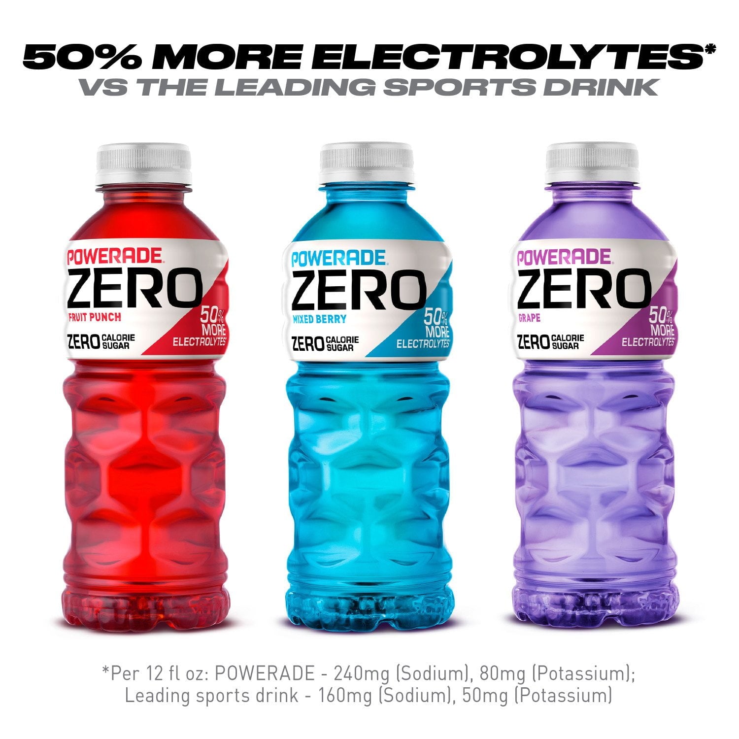 파워에이드 제로 스포츠 드링크 버라이어티 팩 20 fl. oz., 24 pk. – 무설탕 타입의 스포츠 음료 구성