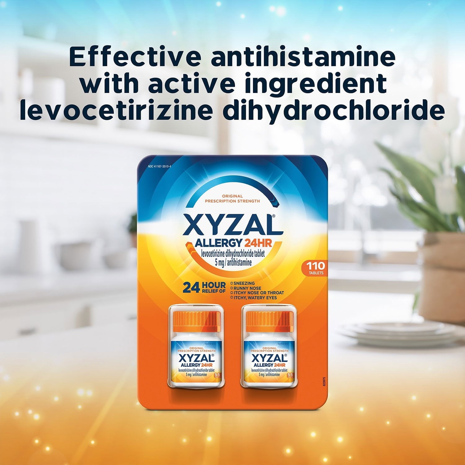엑시잘(Xyzal) 24시간 알레르기 정제 110정 — 밤까지 지속되는 알레르기 케어