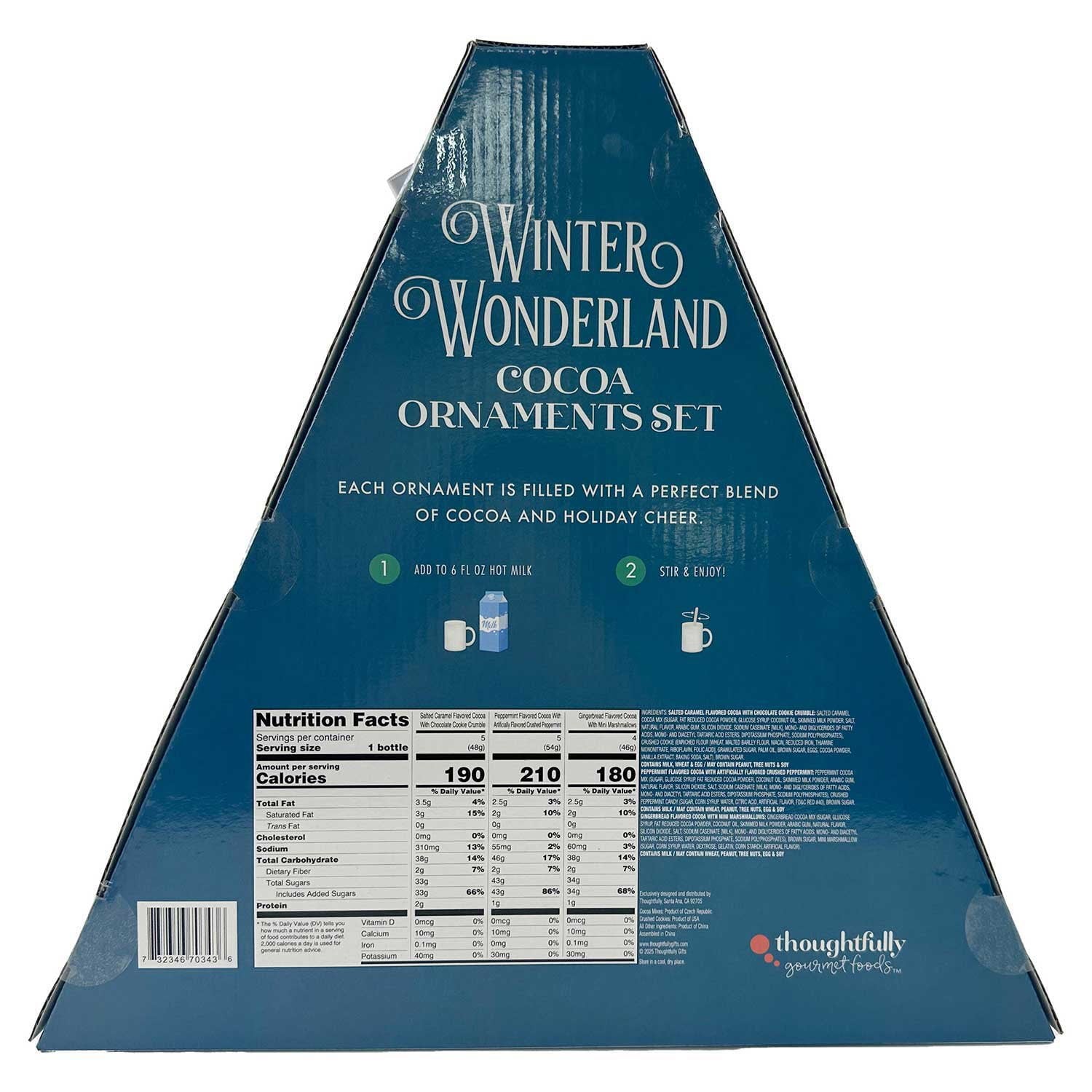 윈터 원더랜드 코코아 오너먼트 세트, 14개 — 크리스마스 트리 초코볼